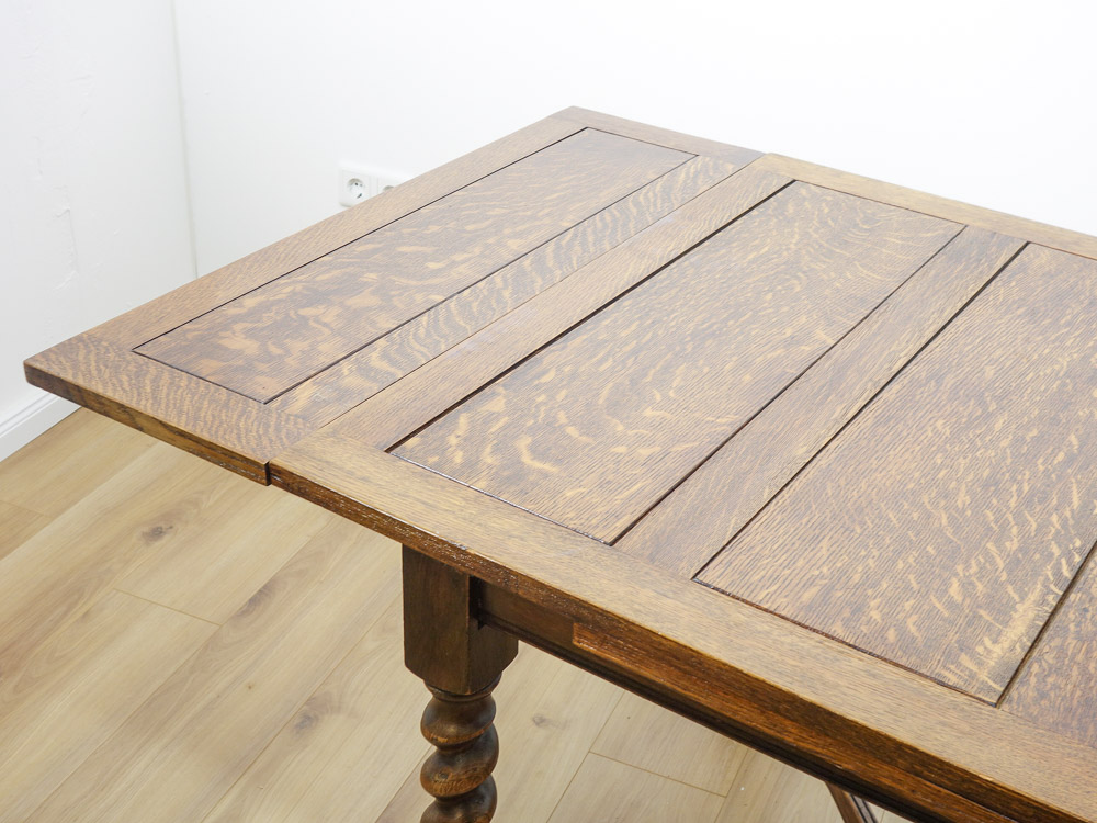 Antiker Ausziehtisch in Eiche um 1920 | restauriert & wohnfertig