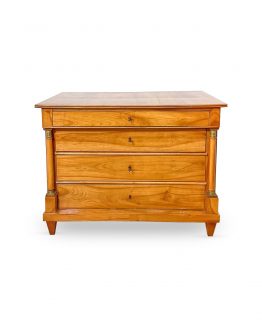 Biedermeier Kommode in Kirschholz mit Vollsäulen